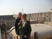 Jula and Keith at Camp Phoenix Fuel Farm in Afghanistan
